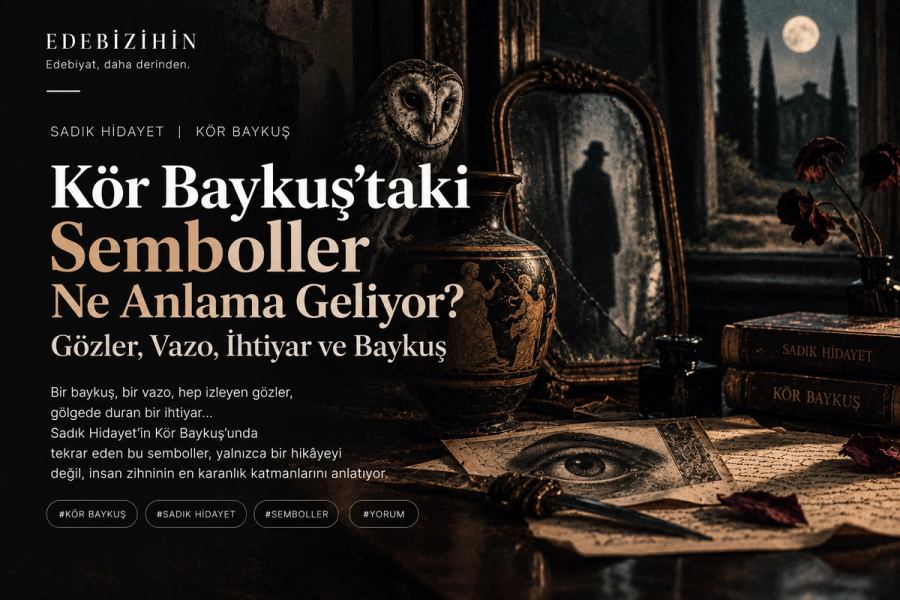 Kör Baykuş’taki semboller: gözler, vazo, ihtiyar ve baykuş