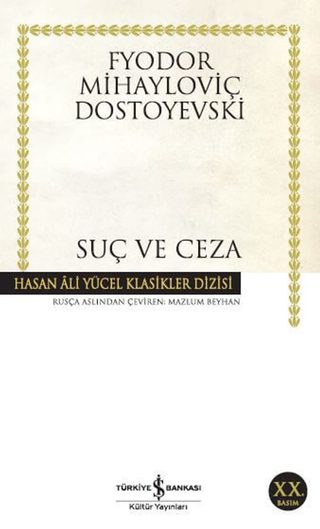 Suç ve ceza - fyodor dostoyevski işbankası kitap kapağı