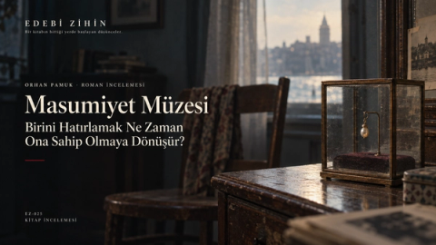 Masumiyet Müzesi’nin hafıza ve nesne dünyasını temsil eden, eski İstanbul’da vitrin içindeki gündelik eşyalar ve yarım kalmış bir aşkın izlerini taşıyan editoryal sahne.