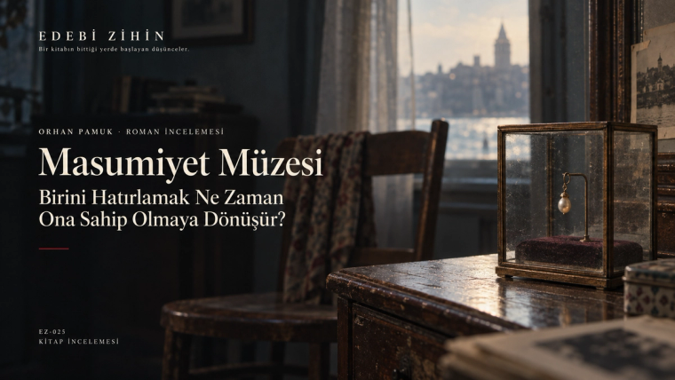 Masumiyet Müzesi’nin hafıza ve nesne dünyasını temsil eden, eski İstanbul’da vitrin içindeki gündelik eşyalar ve yarım kalmış bir aşkın izlerini taşıyan editoryal sahne.