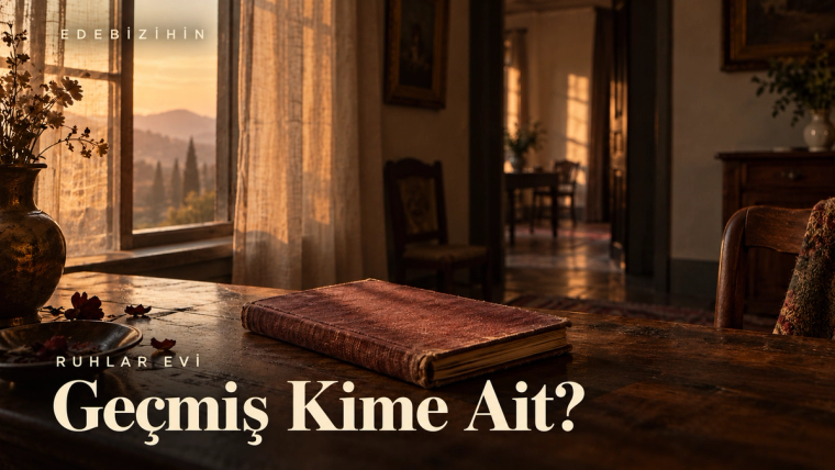 Pencere ışığındaki sade kitap ve Geçmiş Kime Ait? başlığı.