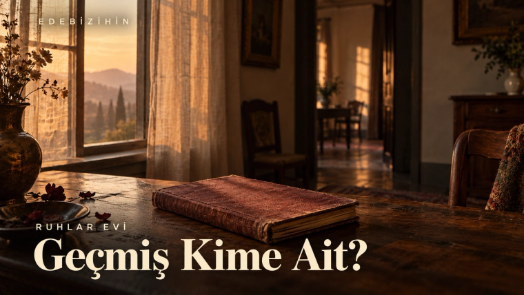 Pencere ışığındaki sade kitap ve Geçmiş Kime Ait? başlığı.