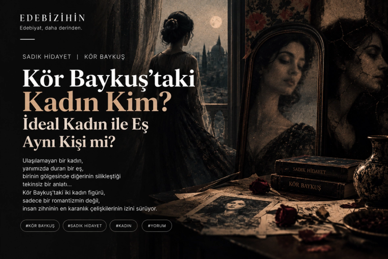 Kör Baykuş’taki ideal kadın ile anlatıcının eşi aynı kişi mi? Sadık Hidayet’in iki kadın figürünü arzu, nefret, idealizasyon ve anlatıcının güvenilmez bakışı üzerinden inceliyoruz.