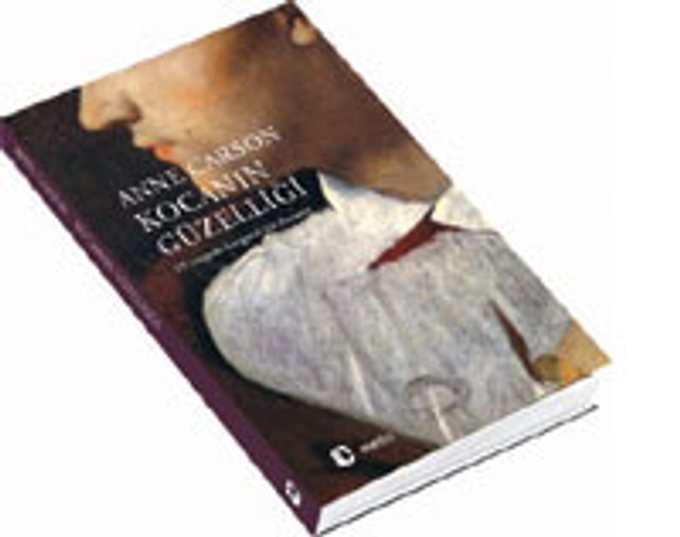 Anne Carson’ın Kocanın Güzelliği adlı kitabının Metis Yayınları tarafından yayımlanan Türkçe baskısının kapağı.