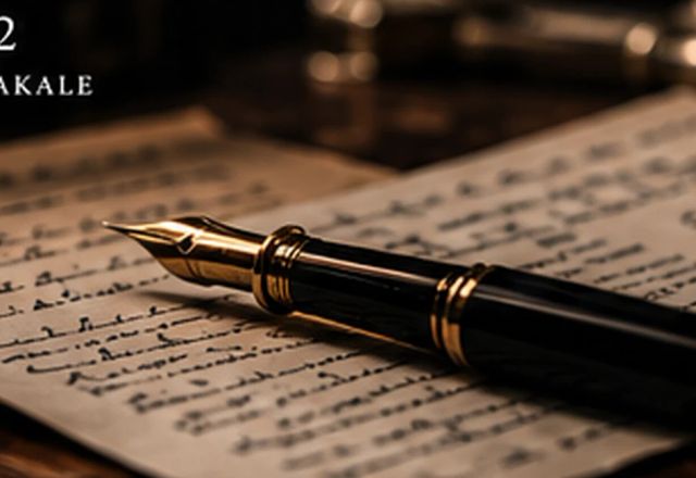 El yazması sayfa üzerinde dolma kalem; güvenilmez anlatıcı incelemesi için temsili görsel