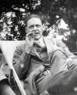 T. S. Eliot portresinden kullanılan Edebi Zihin editoryal The Waste Land görseli