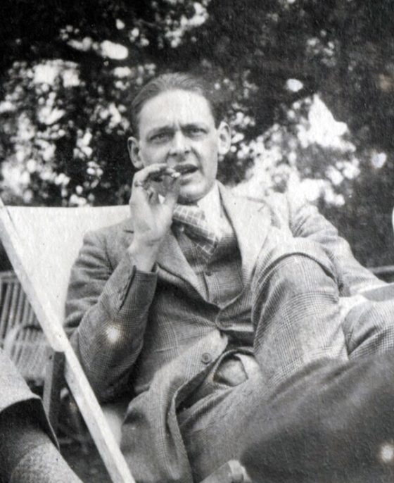 T. S. Eliot portresinden kullanılan Edebî Zihin editoryal Çorak Ülke görseli