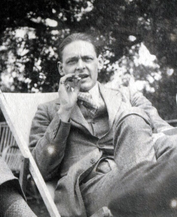 T. S. Eliot portresinden kullanılan Edebî Zihin editoryal Çorak Ülke görseli