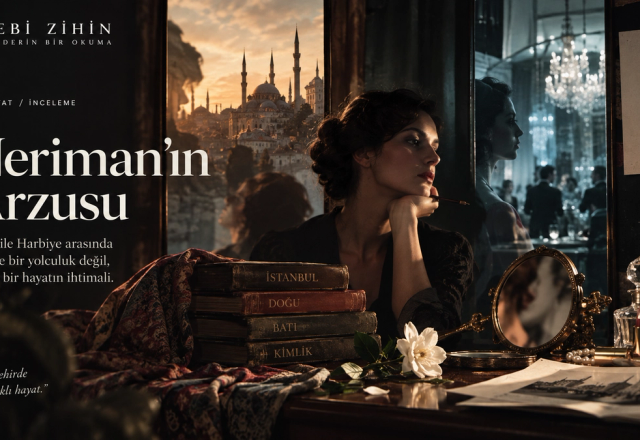 Neriman’ın Fatih ile Harbiye arasında kurduğu başka bir hayat arzusunu; aynalar, kitaplar, parfüm, kumaş ve iki farklı İstanbul atmosferi üzerinden anlatan Edebi Zihin hero görseli.