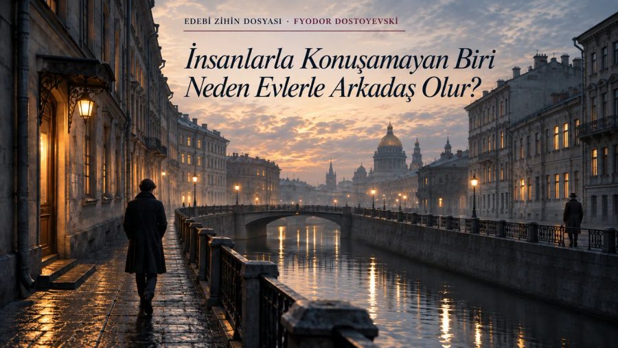 Hayalperest’in insanlarla kuramadığı yakınlığı evler ve sokaklarla kurduğu Petersburg kanalını gösteren Beyaz Geceler editoryal görseli.