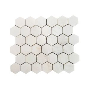 Dolomite 2 Inch Hexagon Polished Marble Mosaic Tile thumbnail 1