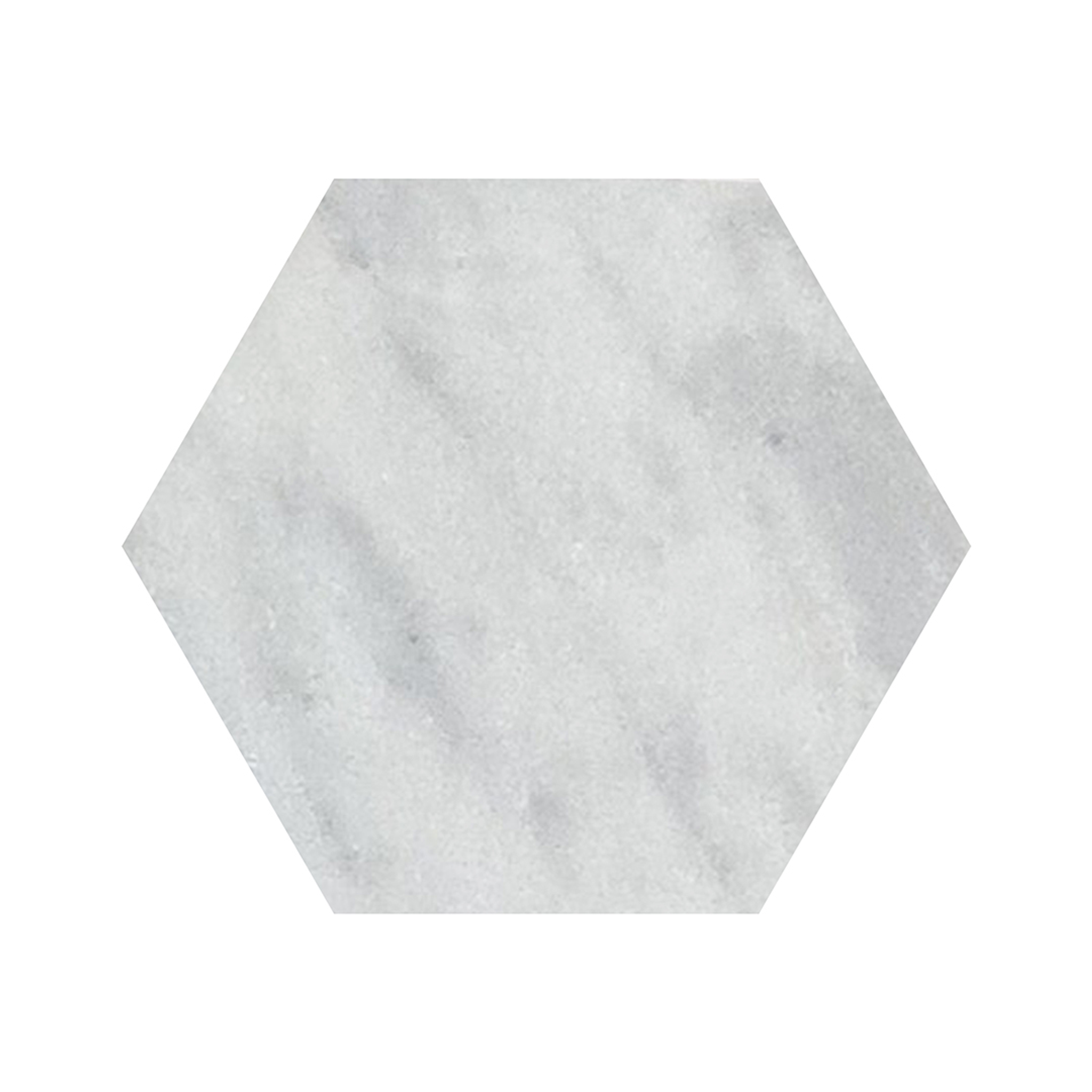 Carrara 8 Inch Hexagon Honed Marble Tile