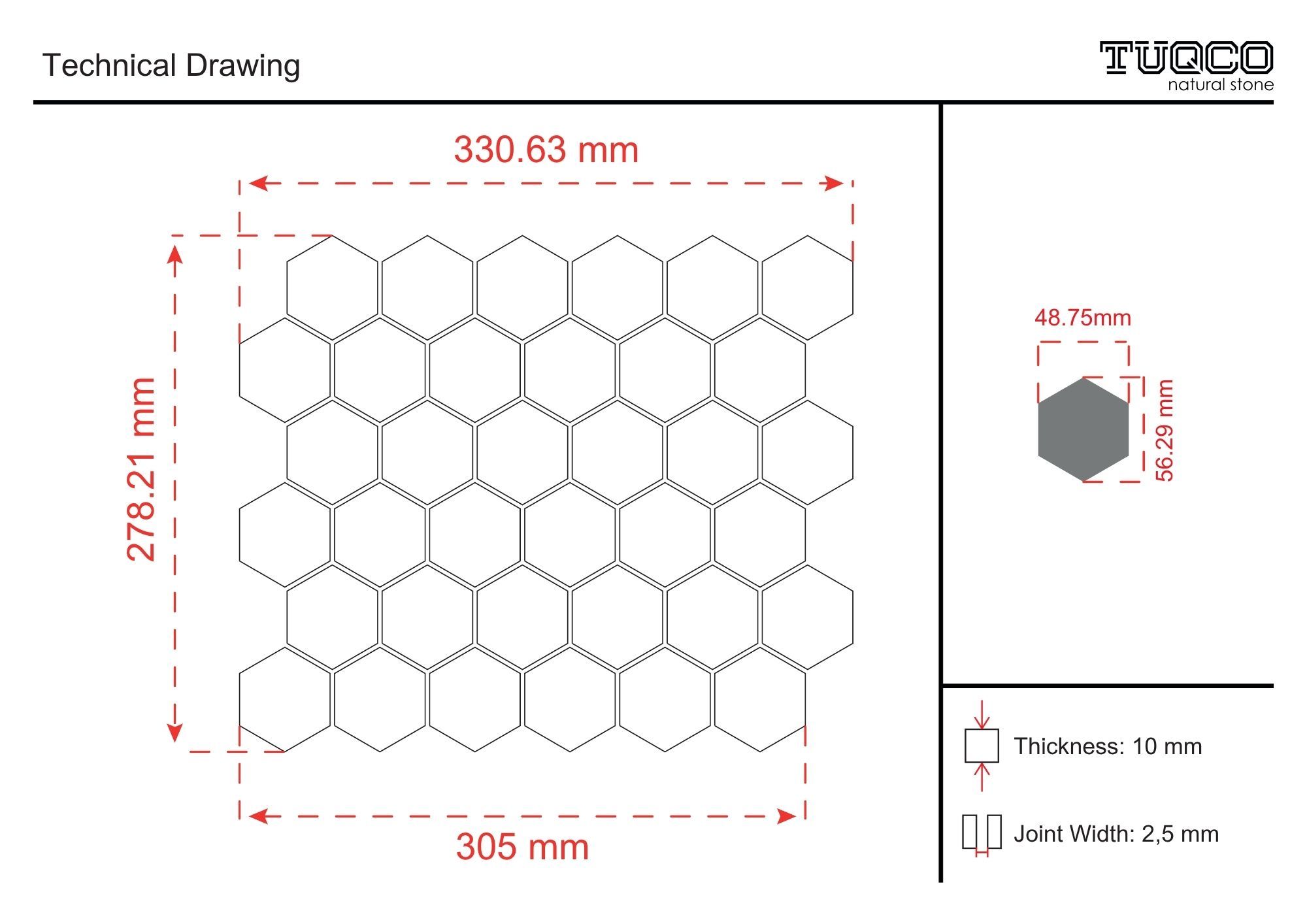 Tumbled mixed travertine hexagon mosaic tile in ivory, beige and walnut tones thumbnail 2