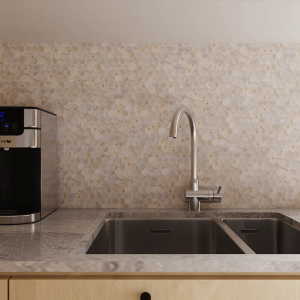 1'' Hexagon Golden Tumbled thumbnail 2