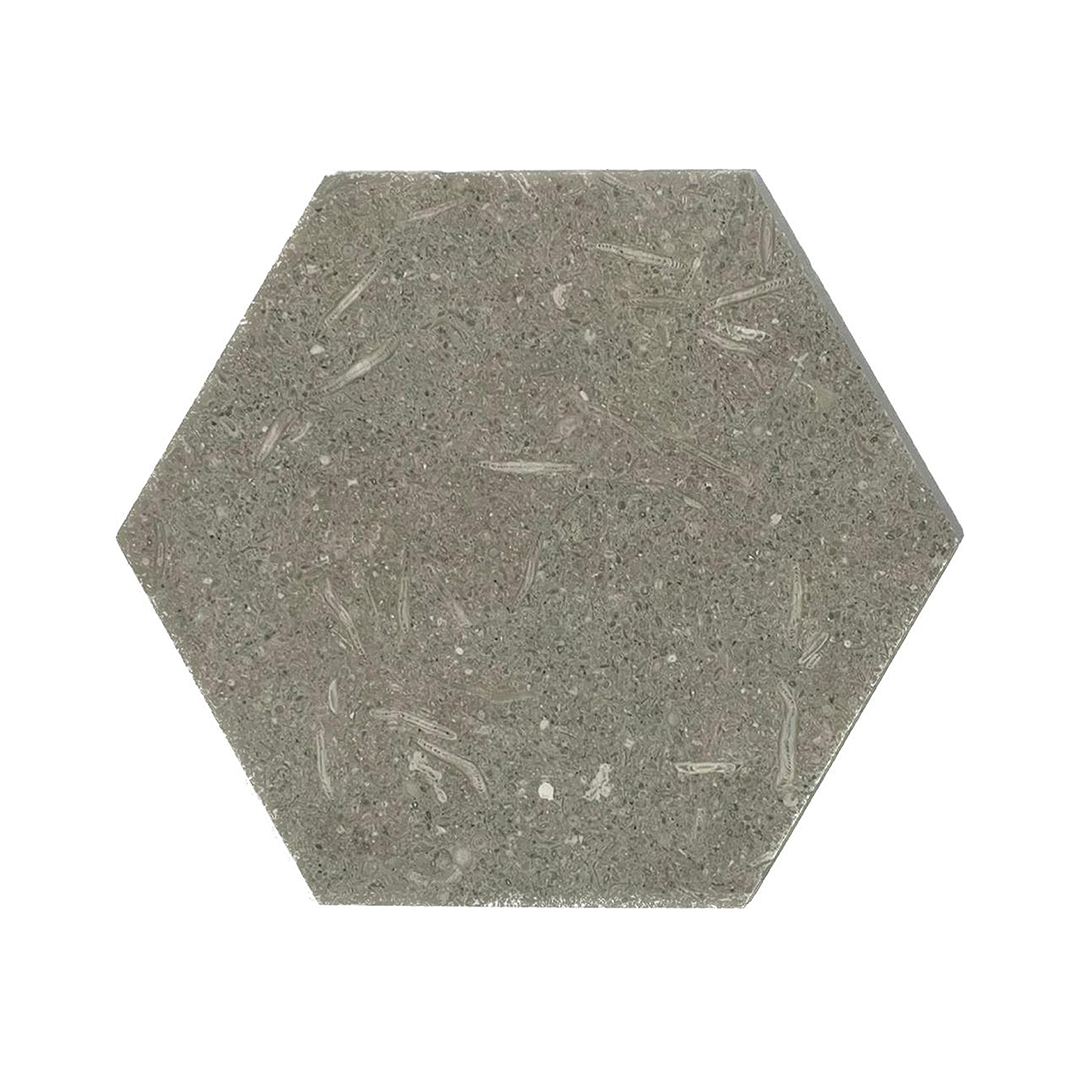 Seagrass 8 Inch Hexagon Honed Limestone Tile