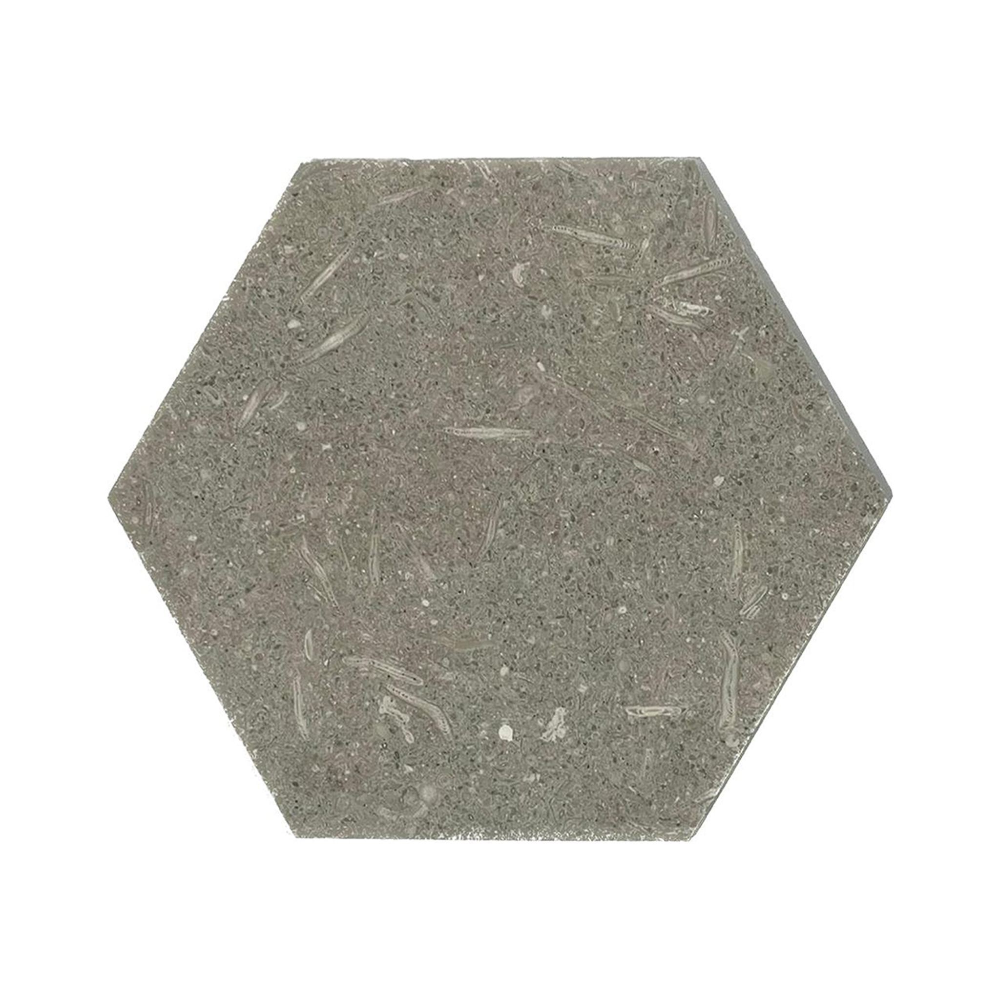 Seagrass 8 Inch Hexagon Honed Limestone Tiles