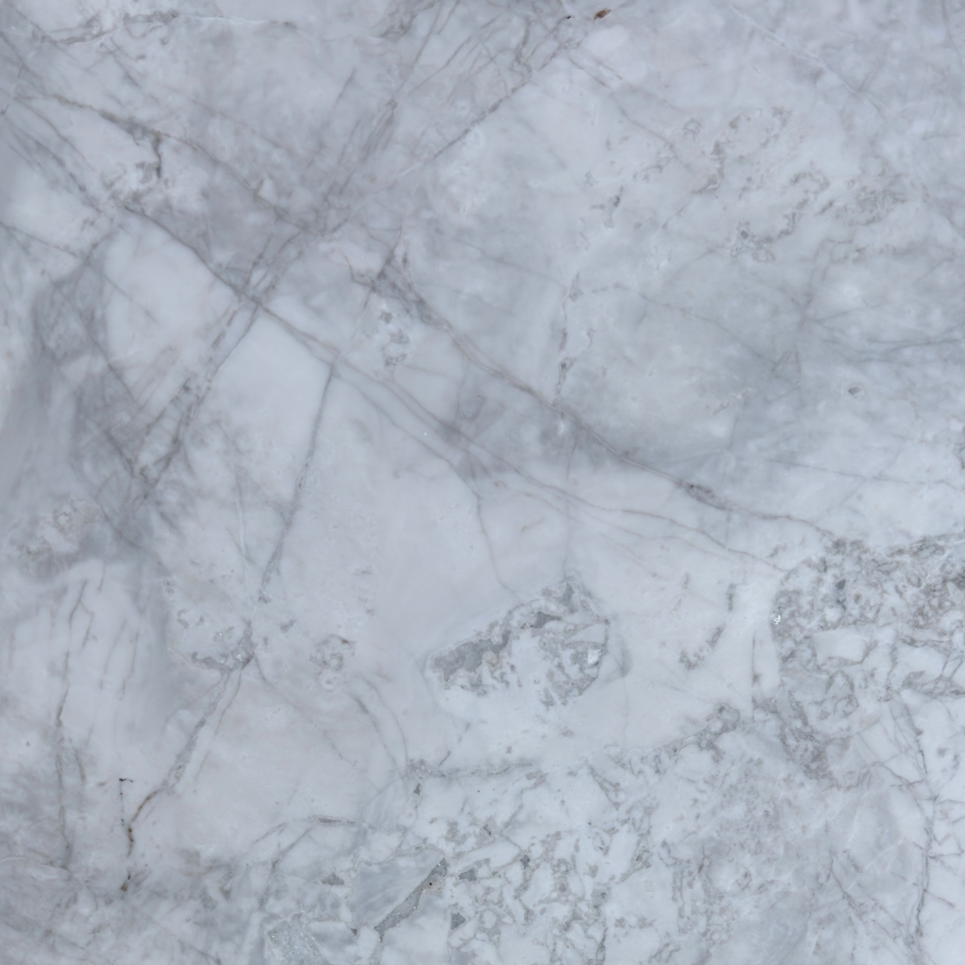 Honed Calacatta Nimbus Cloud marble tile, pearl white with slate and charcoal veining