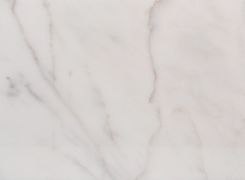 Polished Calacatta Sugar white marble tile, cool white with taupe and gold veining thumbnail 3