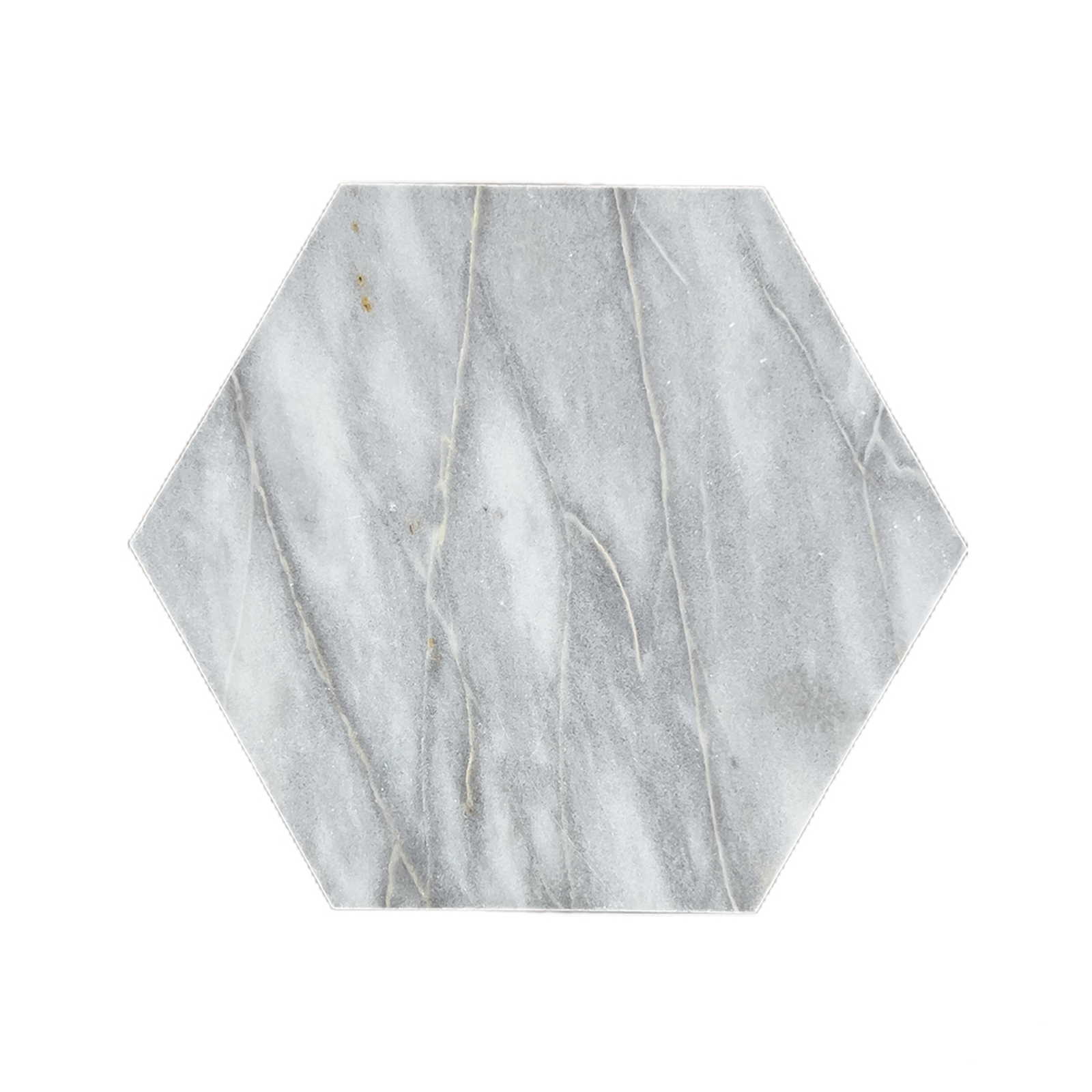 Mugla Grey 8 Inch Hexagon Honed Marble Tile