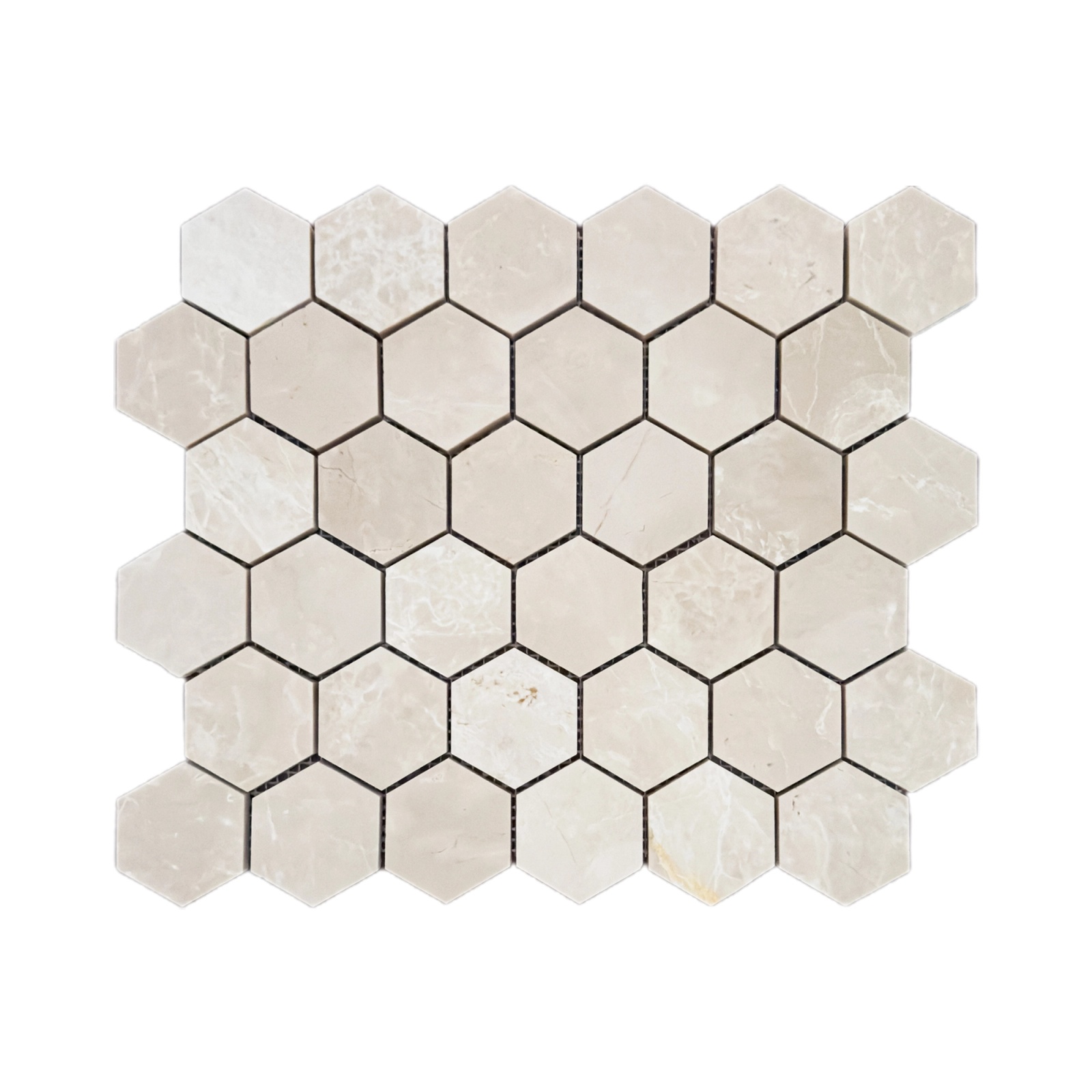 Hexagon Beige Polished 2 Inch
