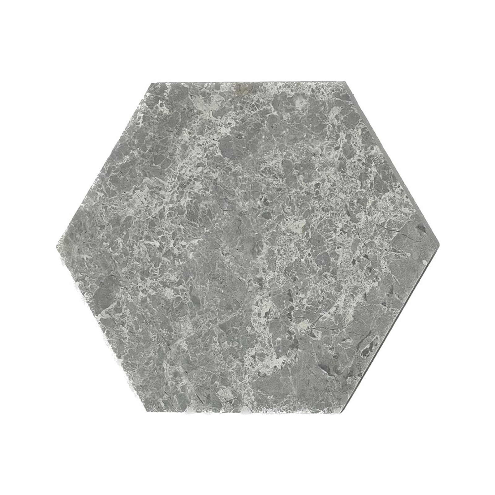 Tundra Grey 8 Inch Hexagon Honed Marble Tile