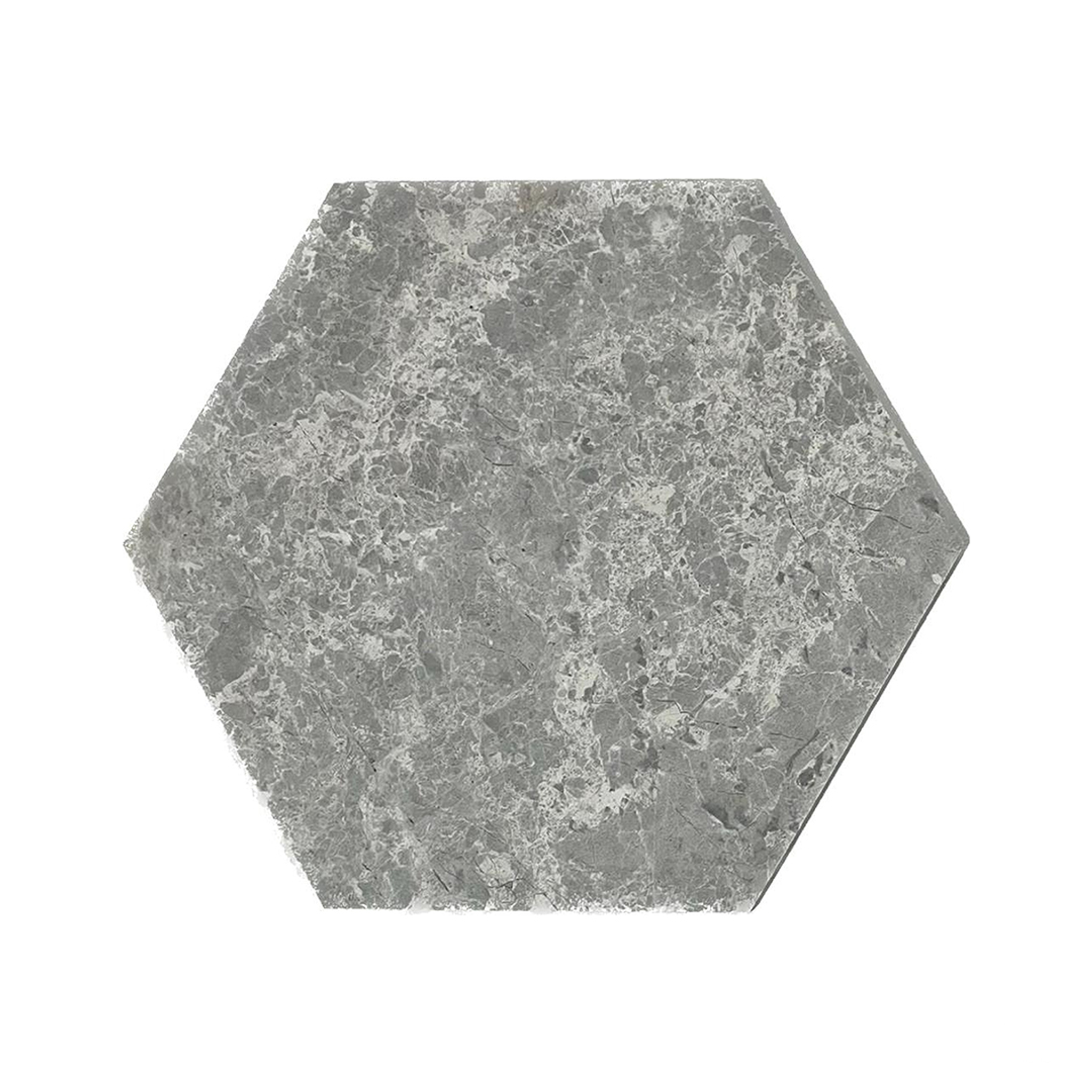 Tundra Grey 8 Inch Hexagon Honed Marble Tiles