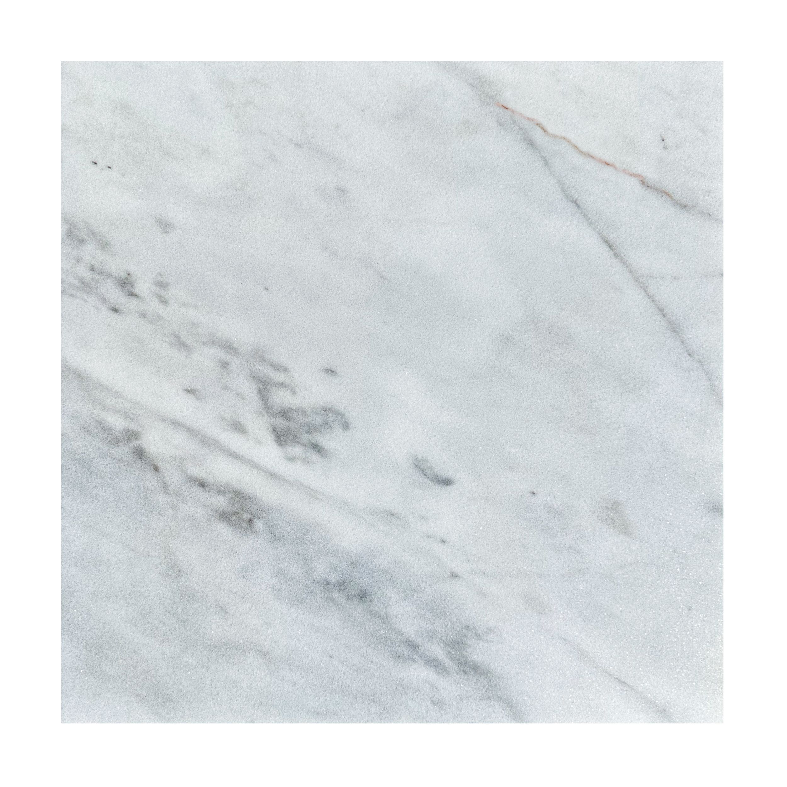 Honed Carrara White marble tile, luminous white with fine grey veining thumbnail 5