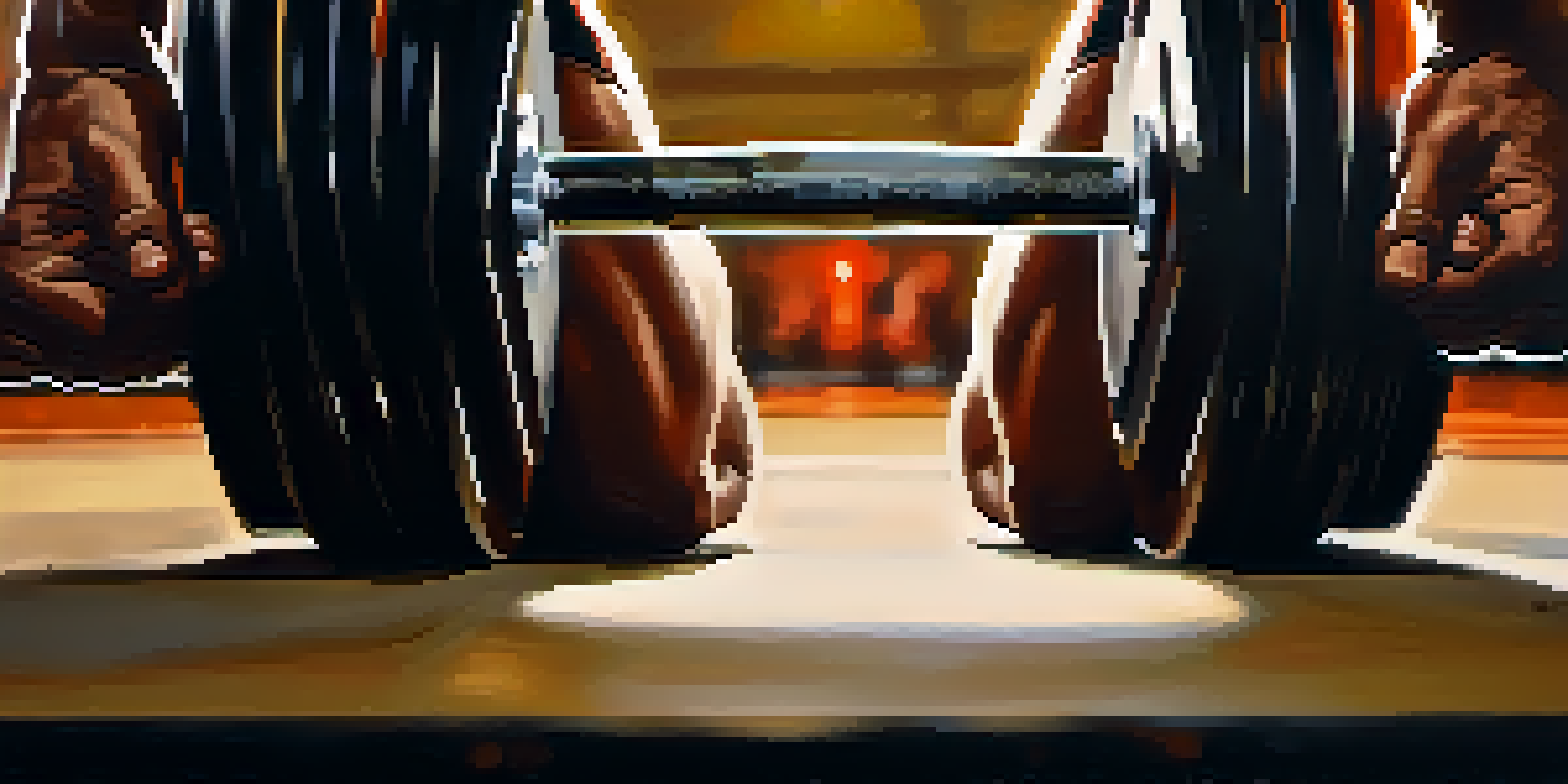 A close-up of a powerlifter's hands gripping a barbell, showcasing calluses and sweat, with gym equipment in the blurred background.