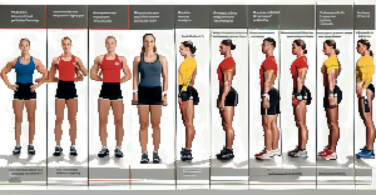 An illustrated guide displaying various dynamic stretching exercises for powerlifting, including labels and annotations on a white background.
