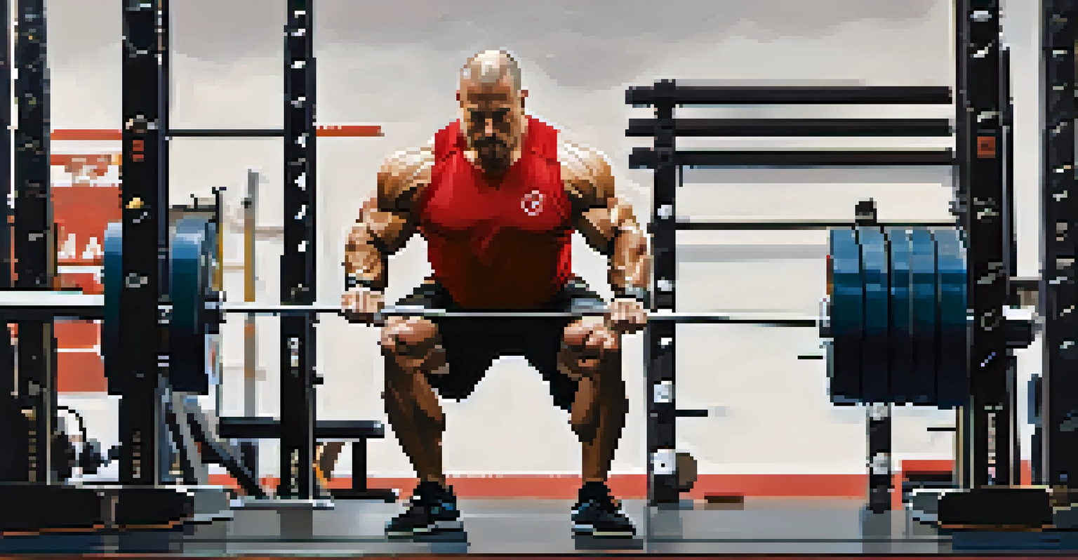 A coach providing feedback to a lifter on their deadlift technique in a gym setting.