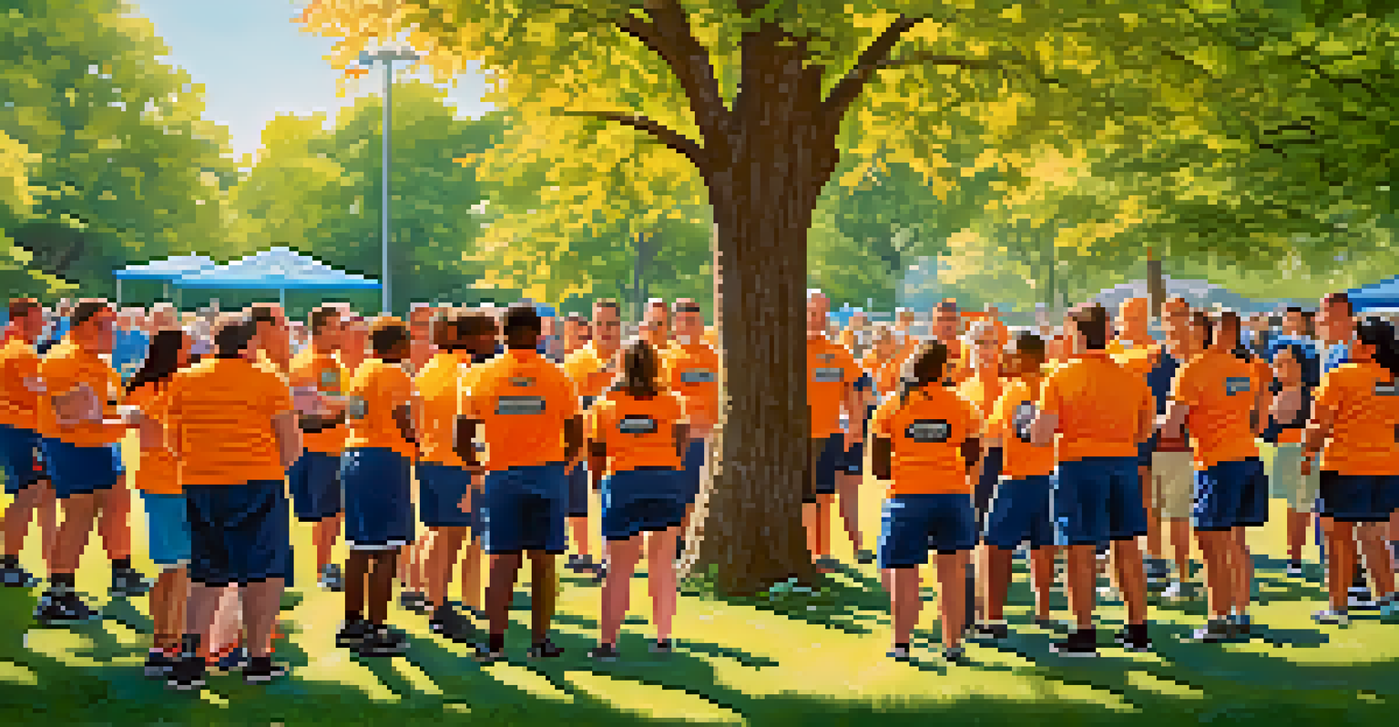 Powerlifting team members celebrating together in a park, engaging in fun activities and showcasing team spirit and camaraderie.