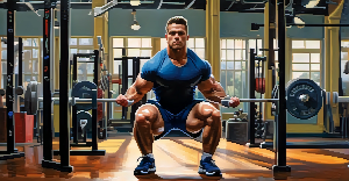 A powerlifter engaged in leg swings as part of a dynamic warm-up in a gym, surrounded by weights and exercise equipment.