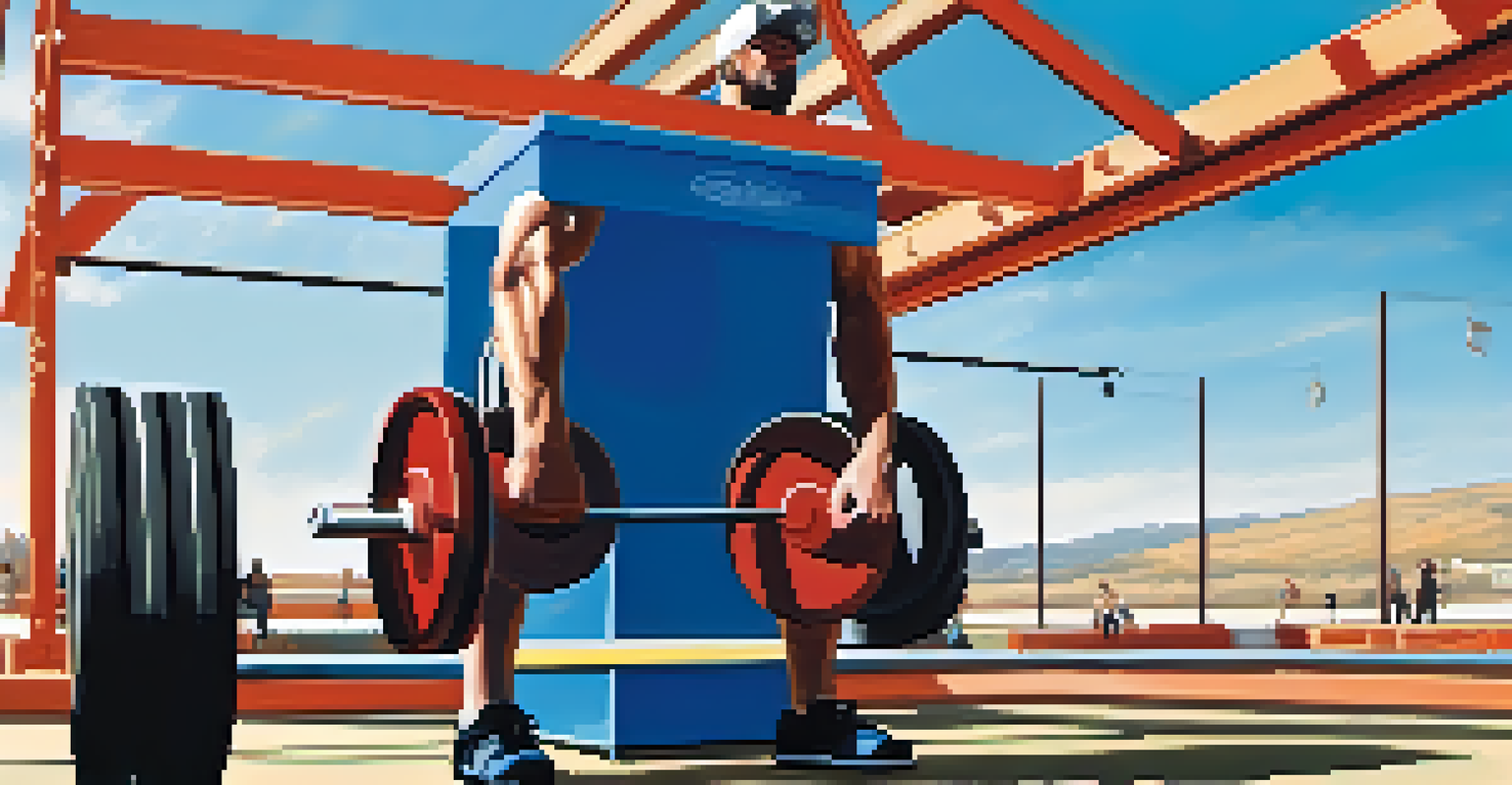 A person lifting a heavy box outdoors, showcasing strength and control in functional movement.