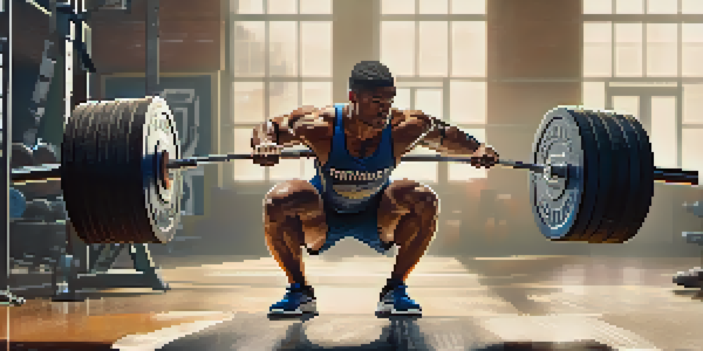 An athlete in a gym executing the Clean and Jerk lift with a barbell, demonstrating strength and technique.
