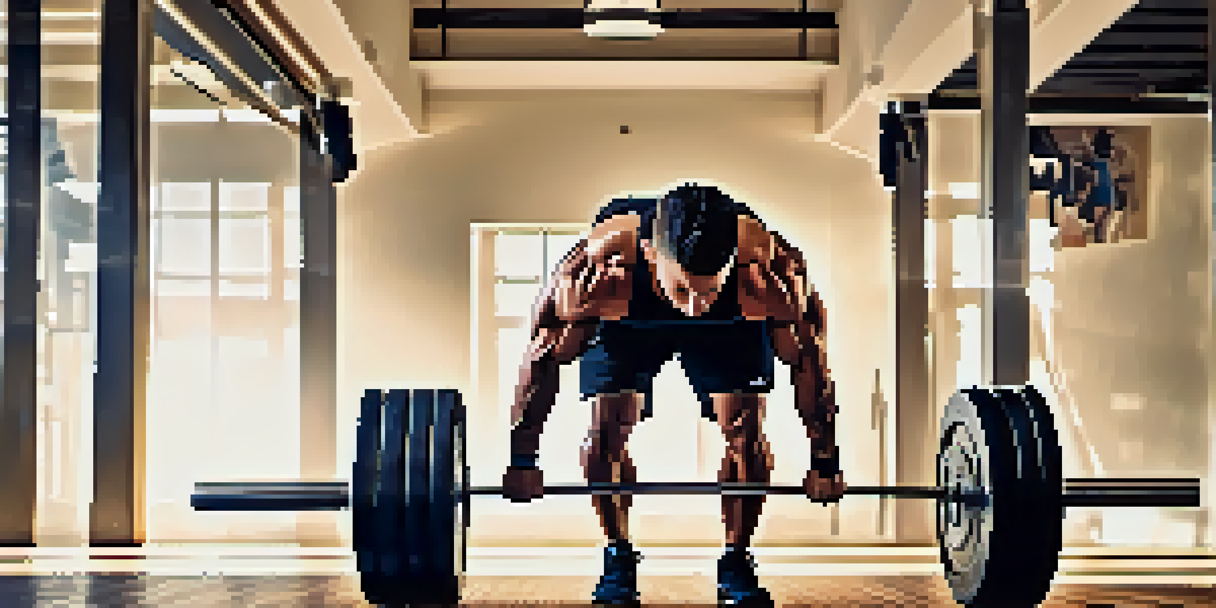 A fitness trainer performing a paused deadlift in a gym, showcasing proper form and muscle engagement.