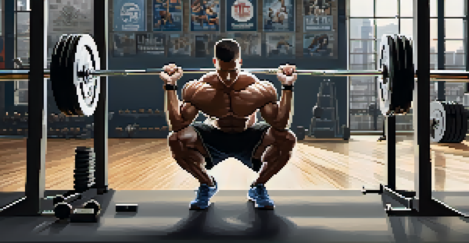 An athlete performing specific warm-up sets with a barbell in a gym.