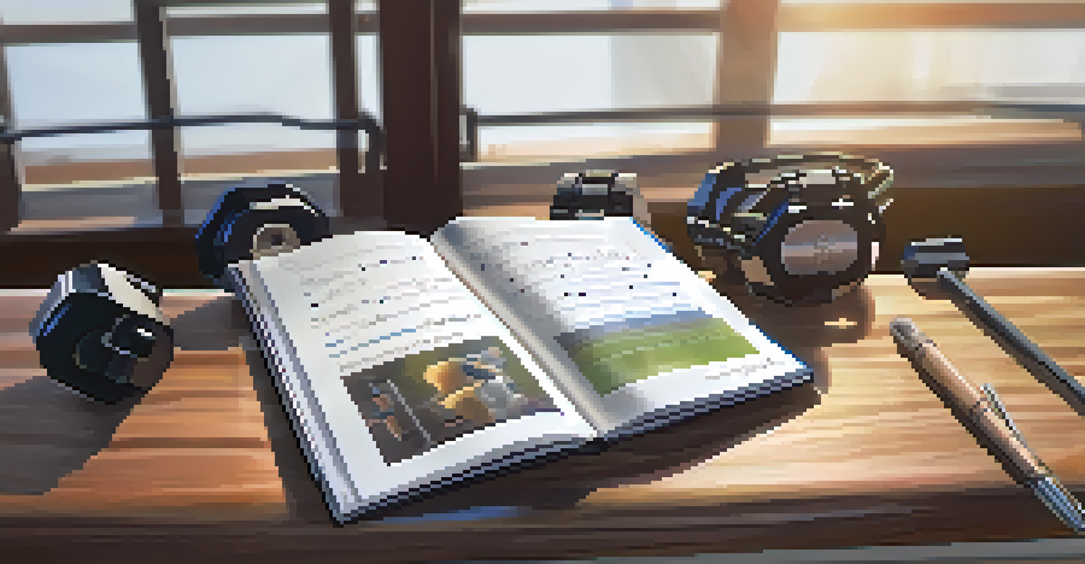 An athlete writing in a training journal about tempo training on a wooden bench, with gym equipment in the background.
