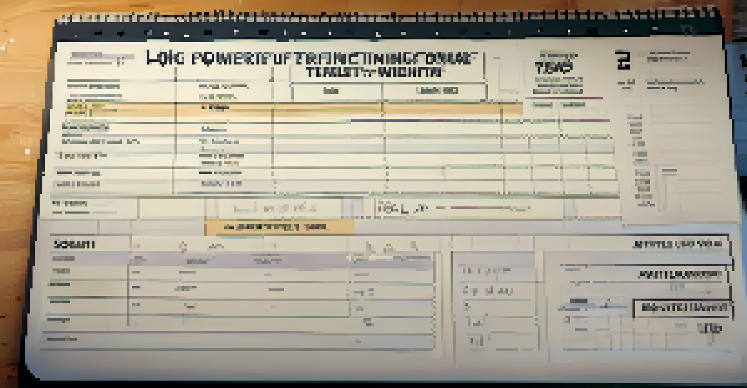 A close-up of a handwritten powerlifting training log filled with metrics and motivational quotes.