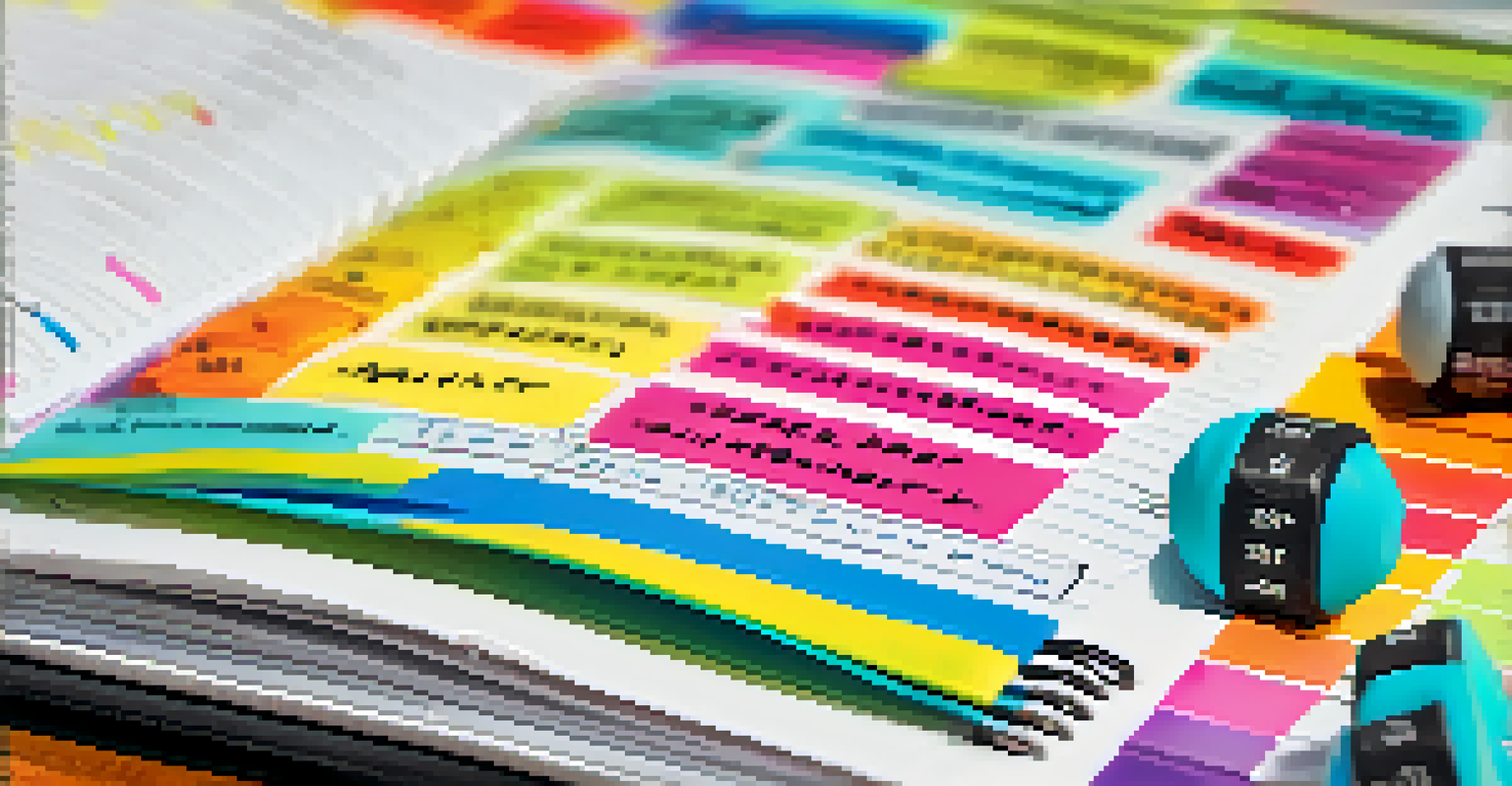 A close-up of a daily planner page filled with workout entries and motivational quotes, with gym equipment in the background.