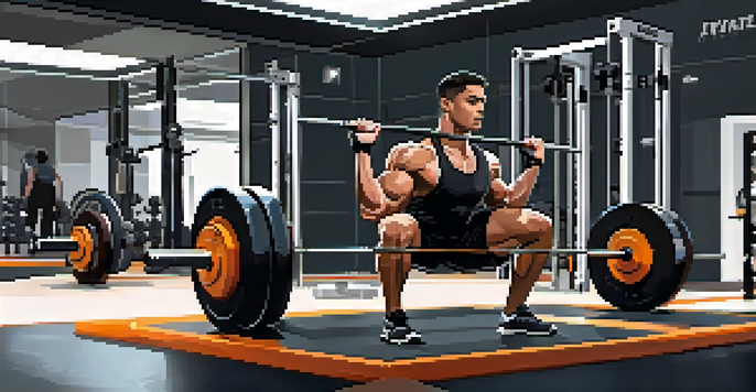 A person performing safety bar squats in a gym, highlighting proper form and equipment.