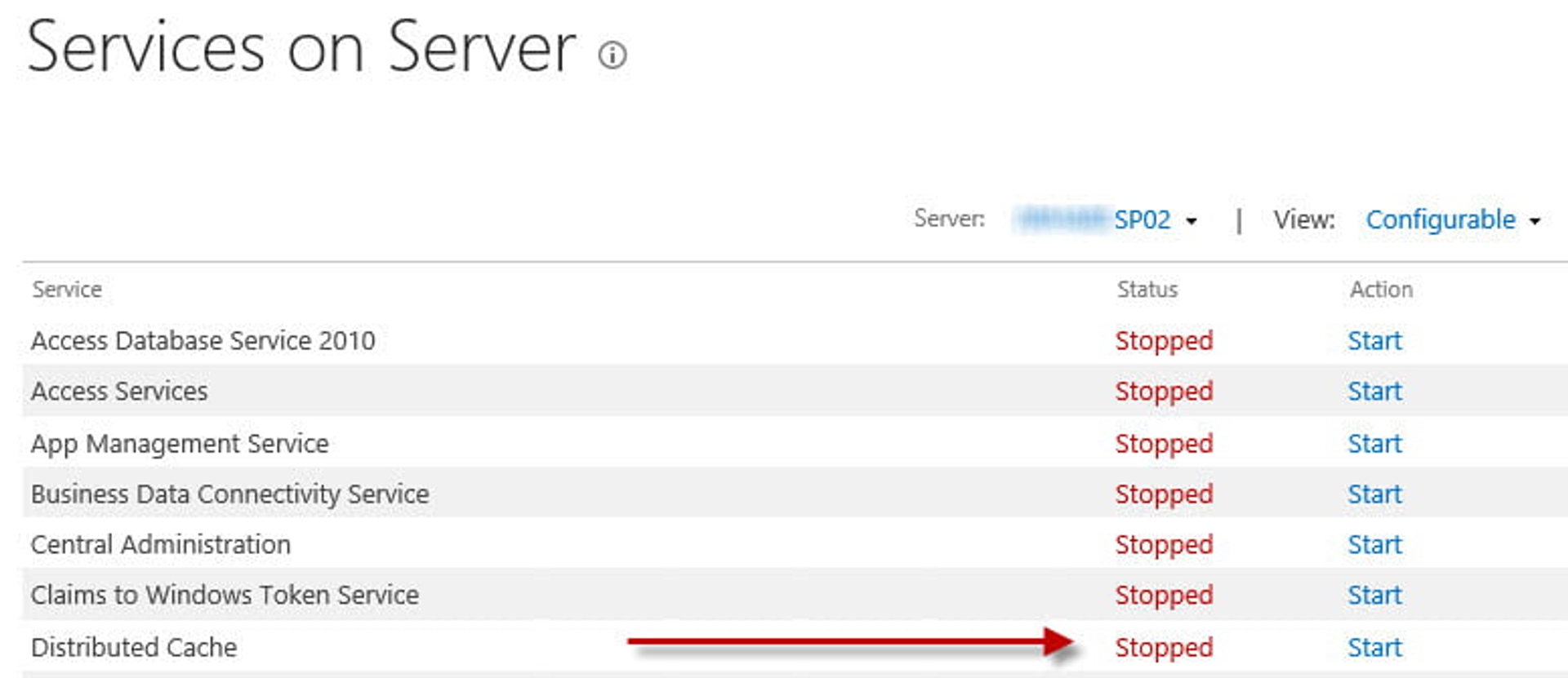 Distributed Cache is not running on this server