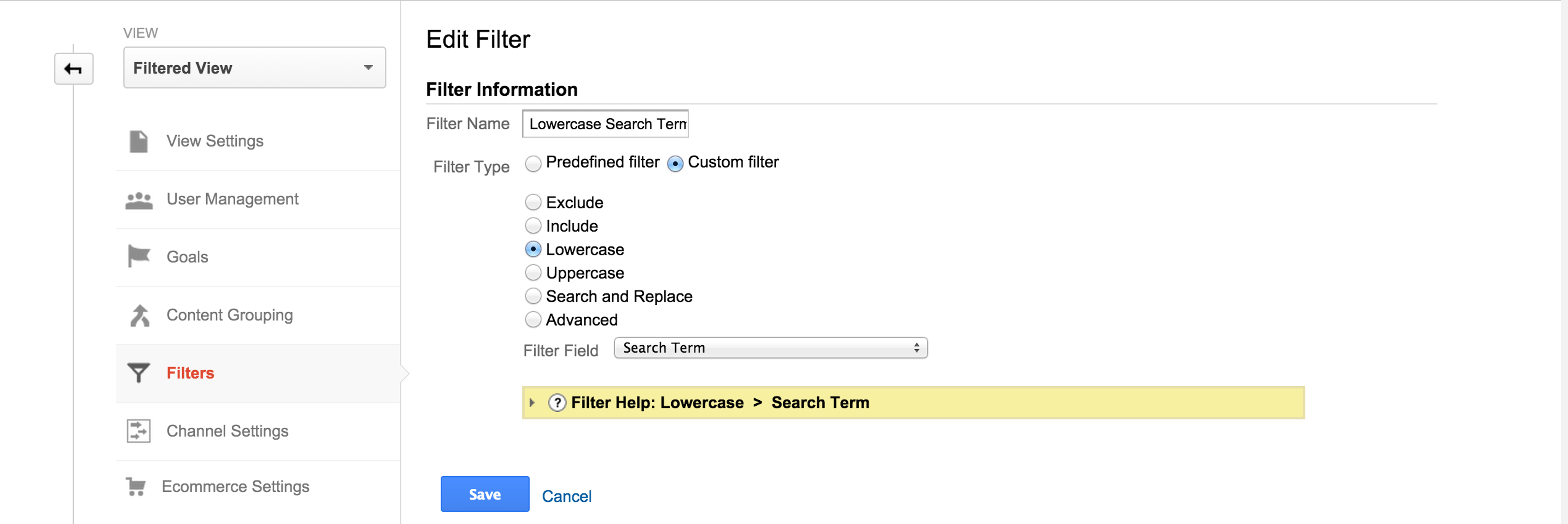 Habanero, search terms, Google Analytics