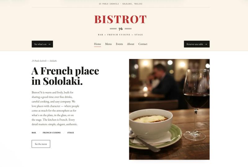 A French bistro now has a new home of its own