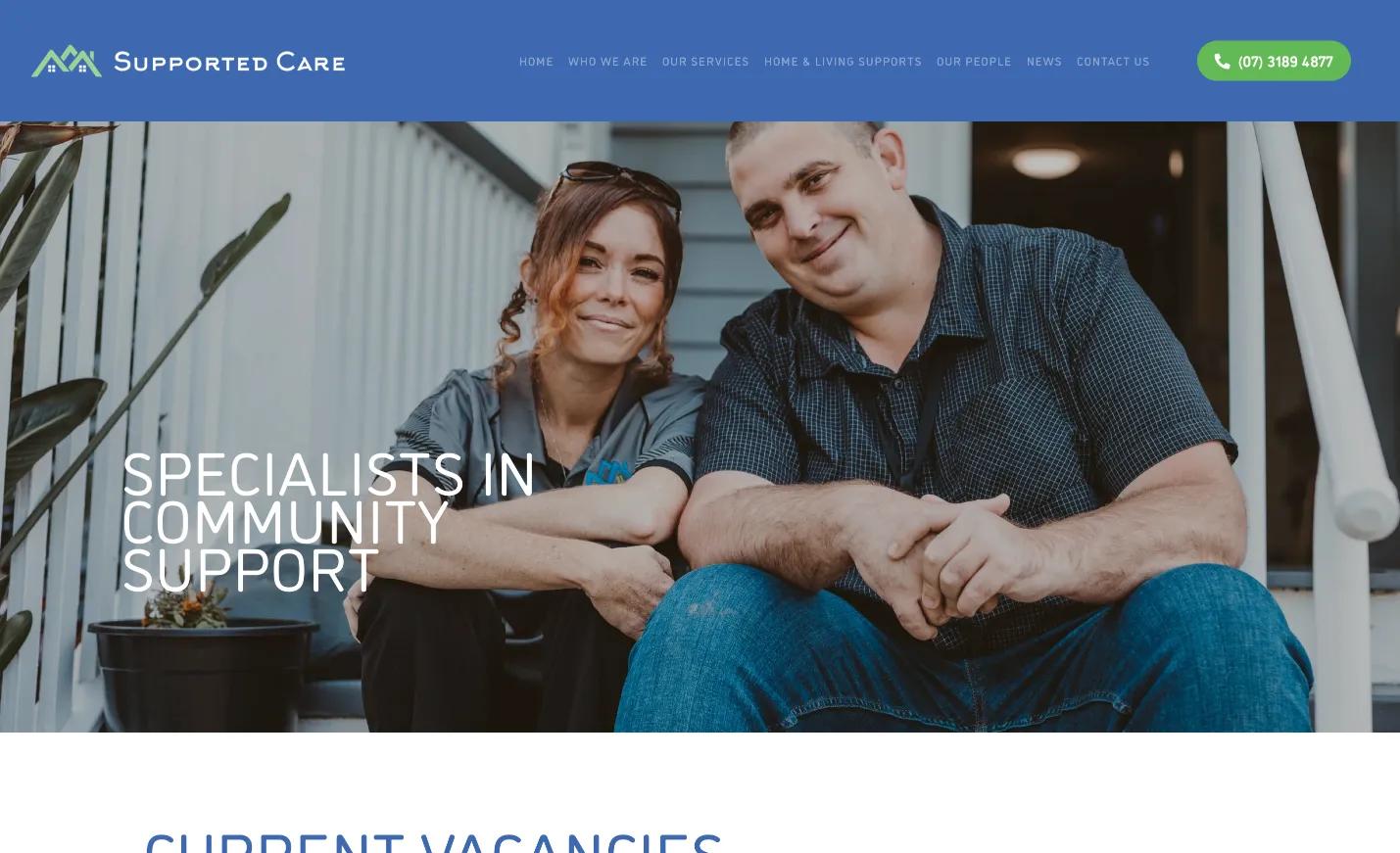 Supported Care website