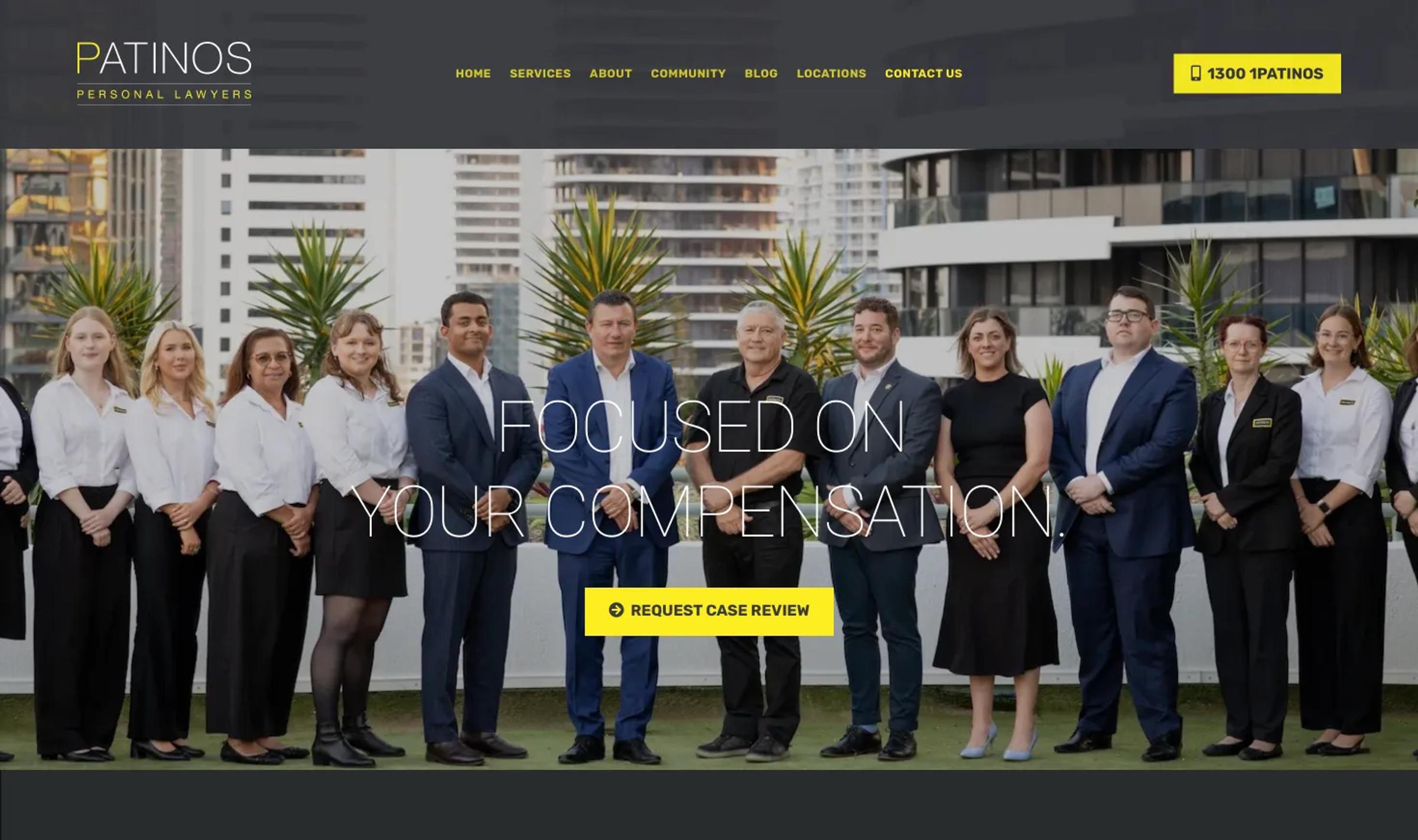 Patinos Personal Lawyers website