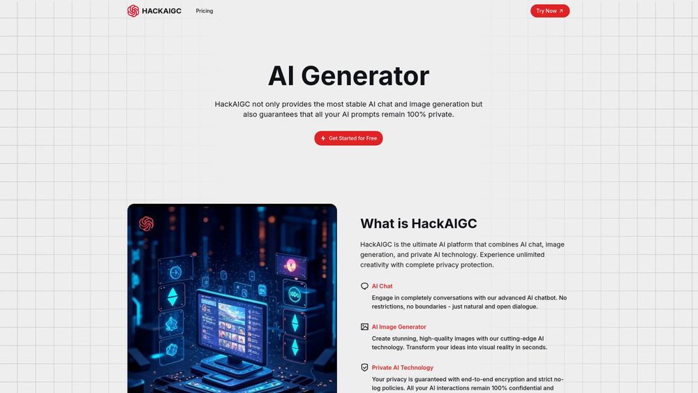 Screenshot of HackAIGC