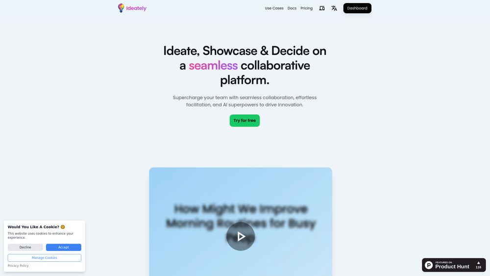 Screenshot of Ideately