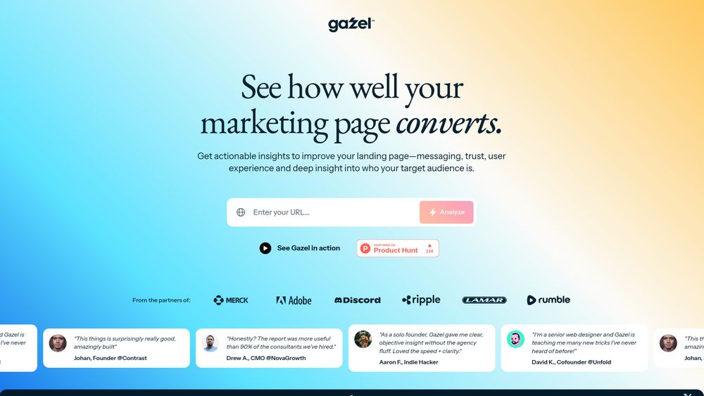 Screenshot of Gazel