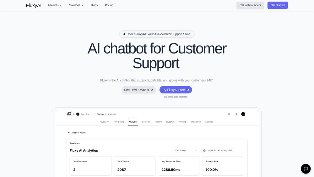 Screenshot of Fluxy AI-