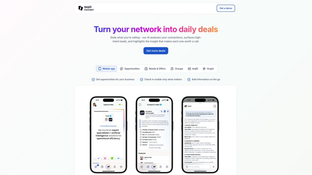 Screenshot of TeqID - Connect